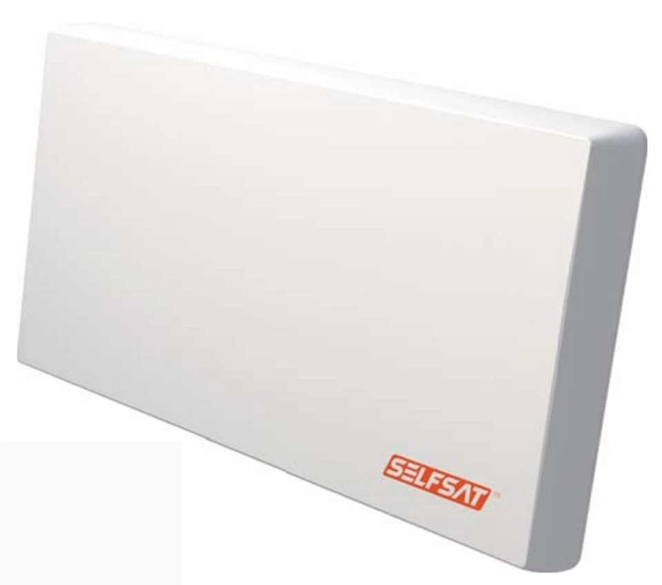 Selfsat H22D2+ Flachantenne Twin LNB Sat HDTV 4K/UHD tauglich + Fensterhalterung