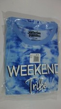 Men's Jammies For Your Families  "Weekend Tribe" Pajama Set Blue Tiedye L 42