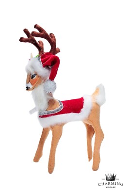 2013 ANNALEE Mobilitee ''Silver Sparkle'' Reindeer Christmas Artisan Doll 8'' w/Tag
