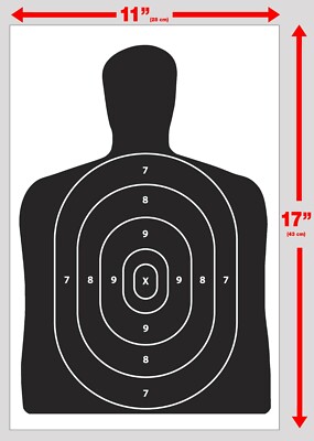30 silhouette hand gun rifle paper shooting targets paper 11x17 ebay