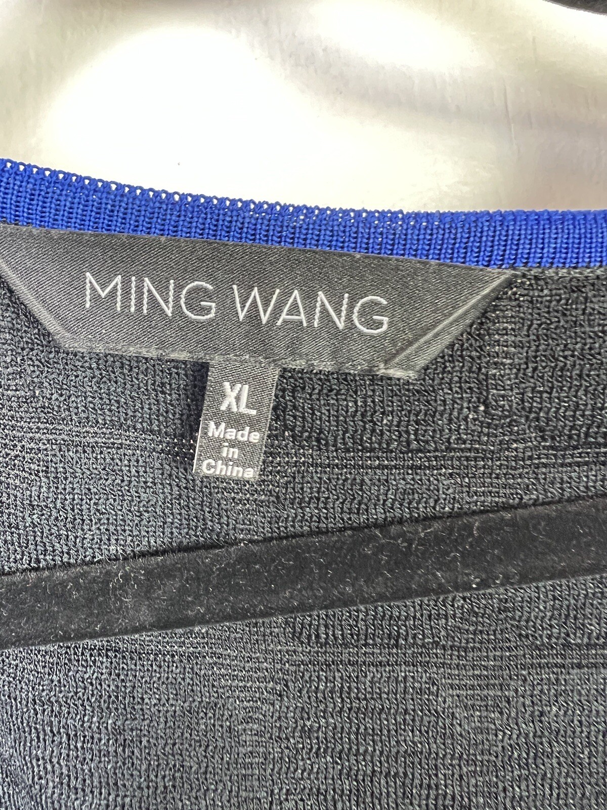 MING WANG Black Square Geometric Pattern Stretch … - image 2