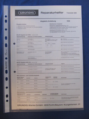 Grundig Transist 208 - Servicemanual *