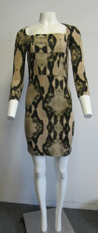 Vestido de manga comprida JUST CAVALLI estampa de cobra tamanho 42 - Imagem 2 de 4