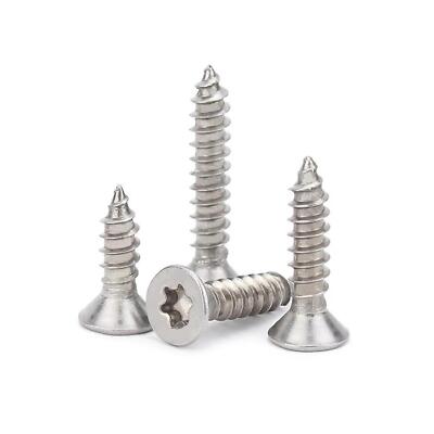 Six Lobe Torx Flat Countersunk Head Self Tapping Wood Screw M2 To M6 Woodworking