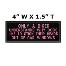 ONLY A BIKER UNDERSTANDS Embroidered Jacket Vest Funny Saying Biker Patch Emblem