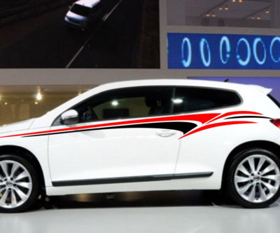 Car Decals Racing stripes 114'' for Scirocco EOS Vinyl Upper Door stickers ZC316