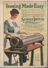 1921 IRON SIMPLEX MACHINE CHORE HOUSEHOLD ELECTRIC STEAM CHICAGO WOMAN 16739