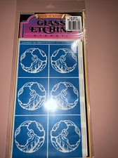 Armour Rub N Etch Santa Circle 20-0372 Glass Stencils Etching Craft Art