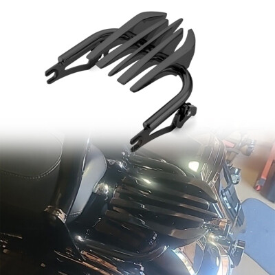 Black Two Up Luggage Rack For Harley 2009-2026 Touring Road Electra Street Glide