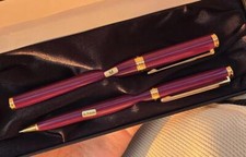Raro set di due penne stilografiche Montblanc Noblesse Oblige Red GT e penna meccanica
