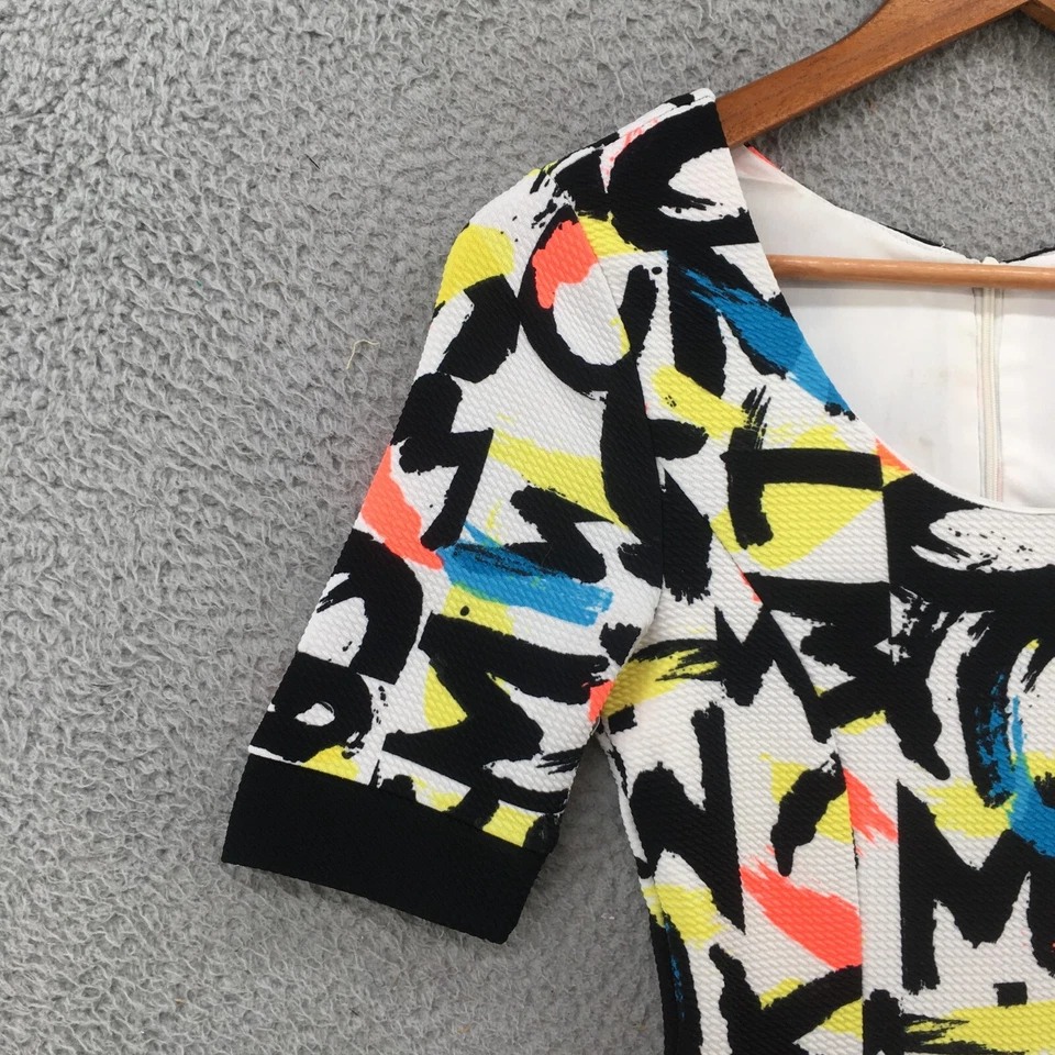 Marilyn Monroe A-Lined Sheath Dress Womens XS Short Sleeve Zipper Multicolor - Image 4 of 4