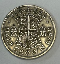 1950 King George VI Half Crown Coin. #0040