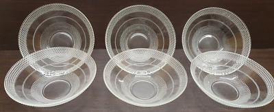 6x Klarglas Vintage Schalen Piala 17cm tiefe Teller Nudelschale