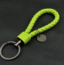 Car Keychain Leather Rope Strap Weave Keyring Key Ring Key Fob Gift