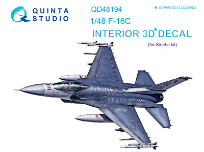 Quinta Studio 1/48 F-16C 3D-gedrucktes & farbiges Interieur (für...