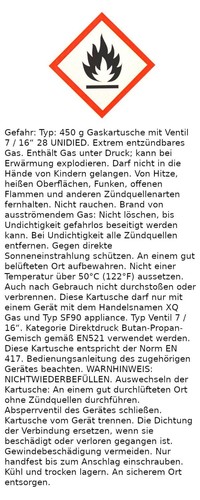 4x Gaskartusche 762ml Gewinde Schraubkartusche Campinggas Ventilkartusche Weber - Bild 4 von 4