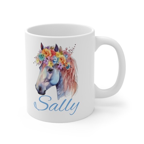 Taza de caballo personalizada para ella, taza de café animal, regalo para amantes de los caballos, vaquera - Imagen 5 de 10