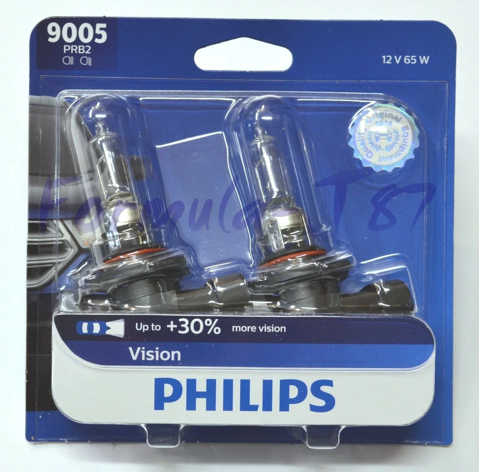 Philips Vision 30% 9005 HB3 65W Dos Bombillas Cabezal Luz Doble Haz Lámpara de Repuesto Foto 2 de 4