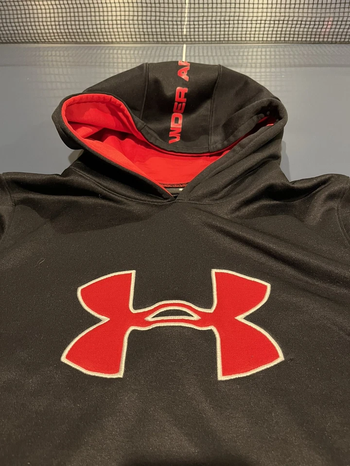 Under Armour Boys Hoodie Sweatshirt And Short Sleeve Shirt YLG Youth Large Black - Image 4 of 4