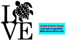 Love Sea Turtle Reptile 911 Vinyl decal sticker Graphic Die Cut Car Truck 9"