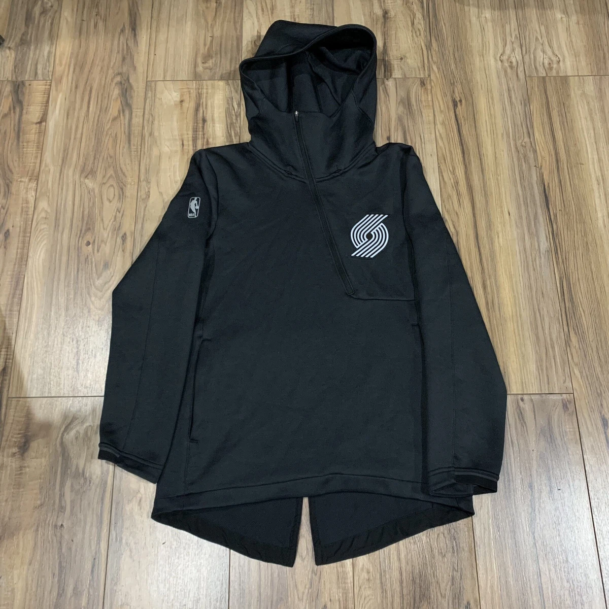 Nike Dri Fit Portland Trail Blazers 1 4 Zip Tech Fleece Hoodie Sweatshirt Small