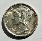 1943-S Mercury Dime, Blast White Solid Choice BU, FSB Full Split Bands