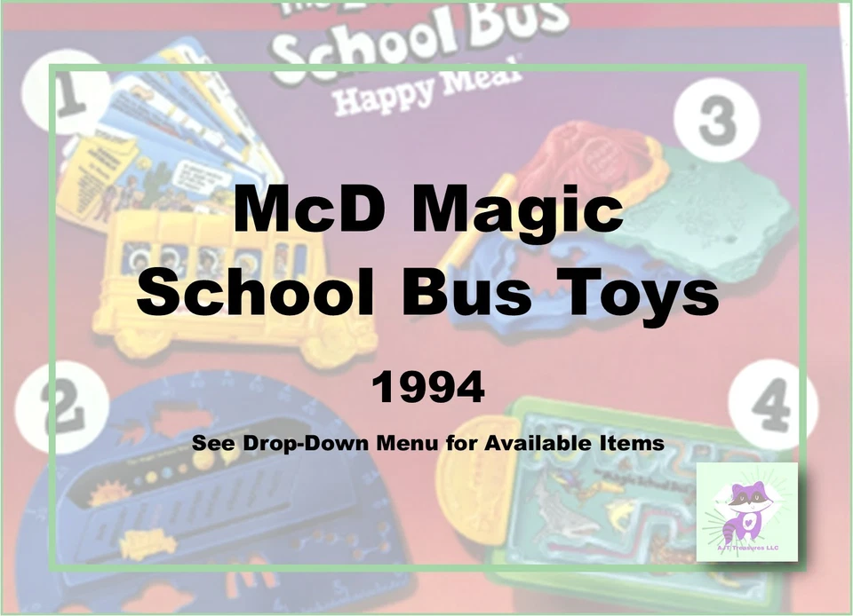 McDonald's 1994 Scholastic Magic School Bus Toys-Pick! - Image 1 of 1