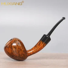 MUXIANG Smooth Acorn Pipe Briar Wooden Tobacco Pipe Cumberland Freehand Pipe