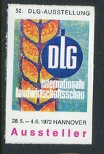 International Agricultural Show Hanover 1972 Reklamemarke Poster Stamp