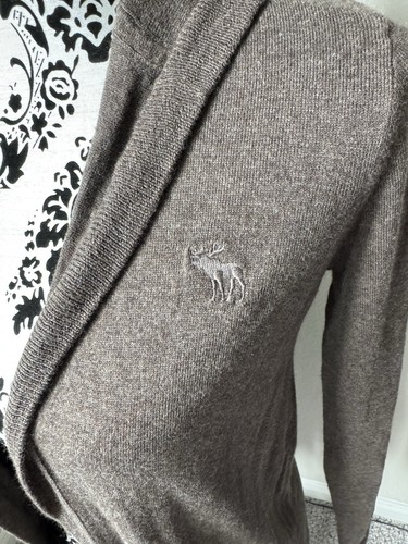 Y2K VINTAGE NWT Abercrombie & Fitch Limited Ed Long Hoodie Cardigan Sz XS/S - Picture 2 of 5