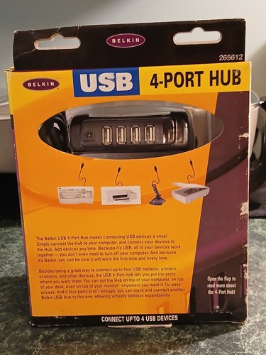 Vintage Belkin USB 4 Port Hub ~ Model# F5U101 ~ NEW in Box - Picture 7 of 11