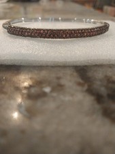 STUNNING GENUINE OURO FINO RUBELITE Bracelet/Rhod/925 Sterling/8", 3.85 CTW
