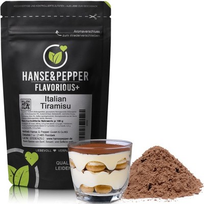 100g Flavorious+ Italian Tiramisu Geschmackspulver - gesüßt mit Erythrit&Stevia
