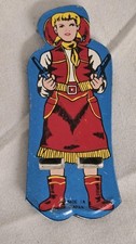Vintage Annie Oakley Style Cowgirl Tin Litho Whistle Toy Made in Japan 1950s