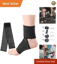 Adjustable Ankle Support Brace with Hook and Loop Closure   Breathable Anti-S...