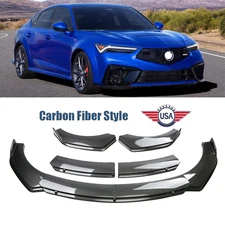 Car Front Bumper Lip Spoiler Splitter Kit Carbon Fiber Style For Acura