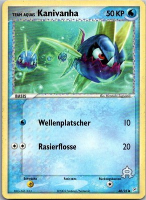 Pokémon Kanivanha 48/95 EX Team Magma vs Team Aqua 2005 Deutsch