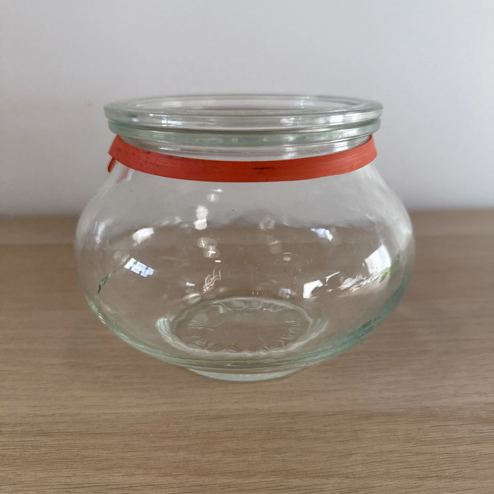 Weck Rundrand Glas 100 1Litre Jar With Lid Gasket Tulip Strawberry