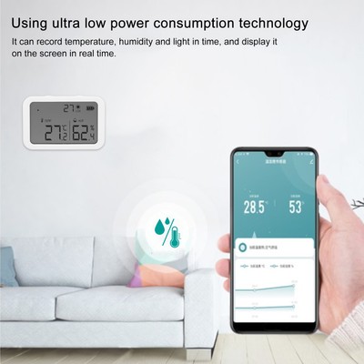 Smart Sensor For Temperature Humidity Light 3 In 1 Recording Devi CB