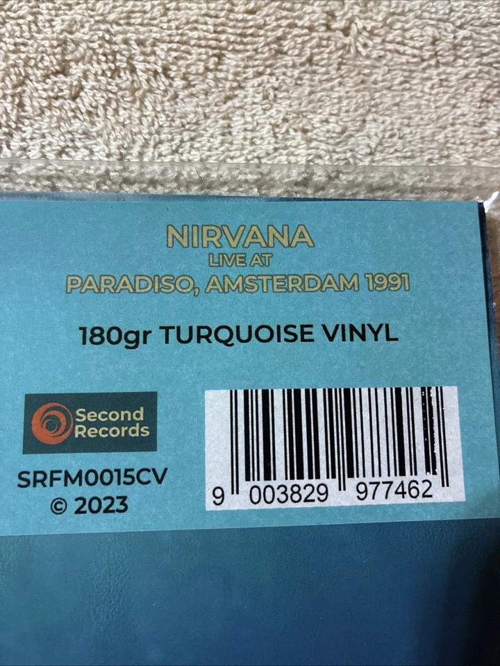 Nirvana - Live À Paradiso Amsterdam 1991 (180 gr Turquoise Vinyl) SEALED - Image 2 of 4