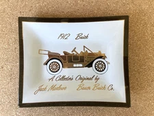 Houze Art Glass Ashtray 1912 Buick Collector Trinket Dish IOB Vintage Bauer