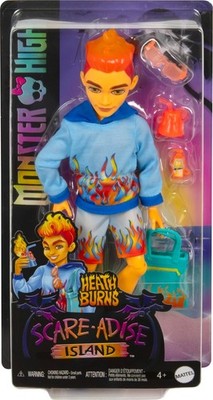Monster High Scare-adise Island Heath Burns Doll Flame Hoodie Badeshorts HRP69