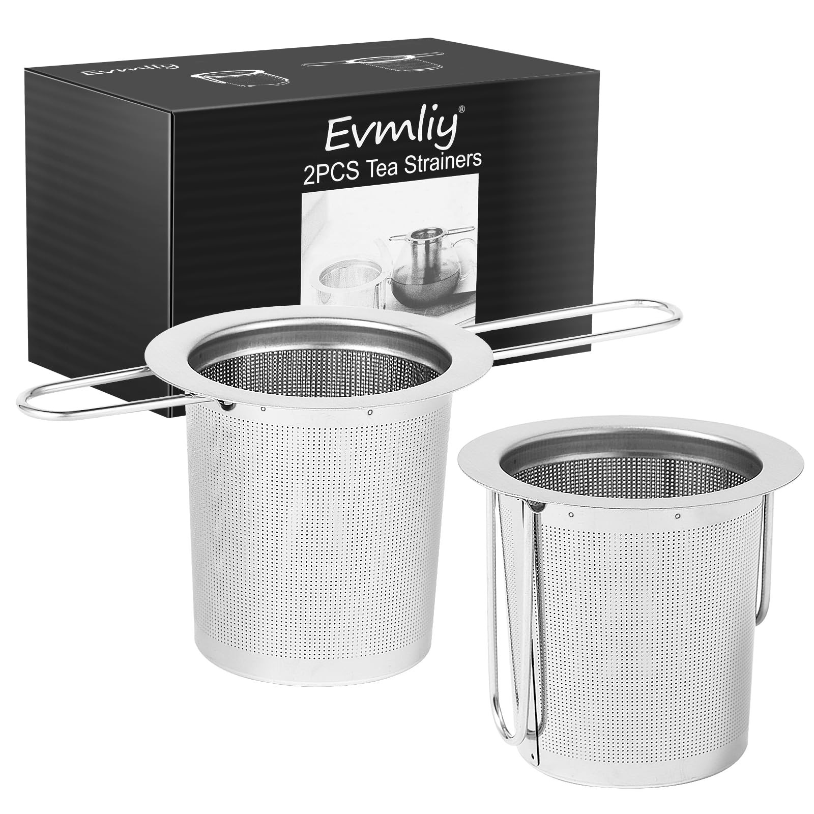 Strainer, Stainless Steel Tea Infuser Basket Sitting In Mugs