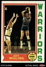 1974 Topps #123 Jeff Mullins Warriors Duke 4 - VG/EX