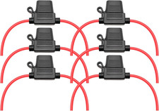 Waterproof Inline Fuse Holder 6 Pack for Standard ATO ATC Medium Blade Car Fuse,