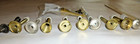 DOOR STOP Screw-in 3" Gold/Brass/White Stopper Baseboard Lot 11 (1) missing back — photo 4