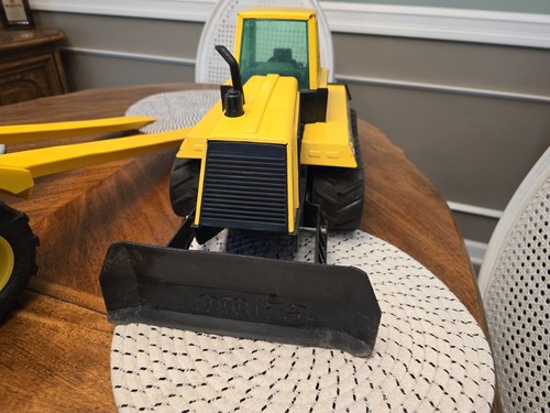 🚨VERY RARE!! 1994 TONKA MIGHTY TRACTOR TRAILER WITH BULLDOZER - COMPLETE LOWBOY - Picture 13 of 20
