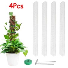 4Pcs 24" Plastic Moss Pole Stackable Plant Support For Plants Monstera Climbing