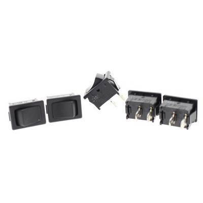 Leviton MR002 Black Snap-In Mini Rocker Panel Switch On/Off 10A Micro SPST 5pcs