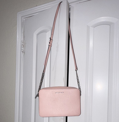 Michael Kors Pink Small Crossbody Zip Top Chain Strap